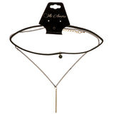 Mi Amore 2 in. extender Choker-Necklace Black/Gold-Tone