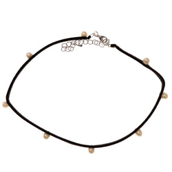 Mi Amore 2 in. extender Choker-Necklace Black/White