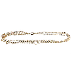 Mi Amore 4 in. extender Choker-Necklace Gold-Tone/Clear