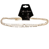 Mi Amore 4 in. extender Choker-Necklace Gold-Tone/Clear
