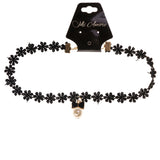 Mi Amore Bow Choker-Necklace Black/White