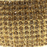 Mi Amore Sparkling Crystal Stretch-Bracelet Gold 1 Size Fits All