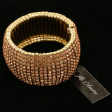 Mi Amore Sparkling Crystal Stretch-Bracelet Rose-Gold  1 Size Fits All
