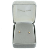 Mi Amore 925 Sterling Silver Stud-Earrings Gold-Vermeil