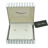 Mi Amore 925 Sterling Silver Flower Stud-Earrings Gold-Vermeil
