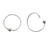 Mi Amore 925 Sterling Silver Hoop-Earrings Silver