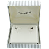 Mi Amore 925 Sterling Silver Hoop-Earrings Silver