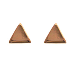 Mi Amore 925 Sterling Silver Triangle Stud-Earrings Gold-Vermeil