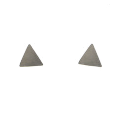Mi Amore 925 Sterling Silver Triangle Stud-Earrings Silver