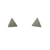 Mi Amore 925 Sterling Silver Triangle Stud-Earrings Silver