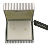 Mi Amore 925 Sterling Silver Star Stud-Earrings Gold-Vermeil