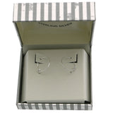 Mi Amore 925 Sterling Silver Triangle Hoop-Earrings Silver