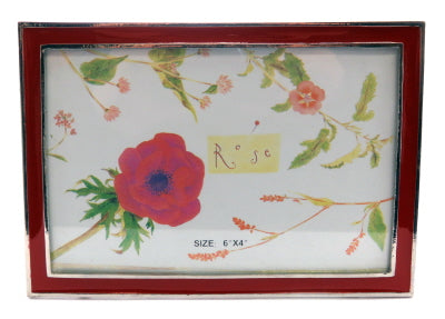 Picture frame made of metal, comes in assorted colors PF121