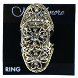 Mi Amore Filigree Finger Armor Adjustable-Ring Gold-Tone & Silver-Tone Size: Adjustable