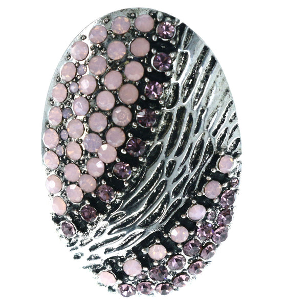 Mi Amore Zebra Stripe Adjustable-Ring Pink/Purple Size: Adjustable