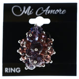 Mi Amore Adjustable-Ring Purple/Silver-Tone Size: Adjustable