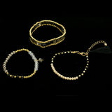 Mi Amore Adjustable Bracelet-Set Multicolor/Gold-Tone