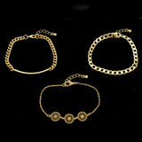 Mi Amore Adjustable Bracelet-Set Gold-Tone