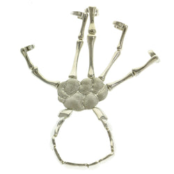 Mi Amore Skeleton Hand Ring Stretch-Bracelet Silver-Tone