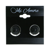 Mi Amore Clip-On-Earrings Silver-Tone/Black