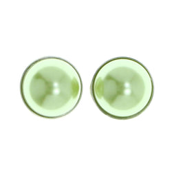 Mi Amore Clip-On-Earrings Silver-Tone/Green