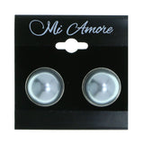 Mi Amore Clip-On-Earrings Silver-Tone/Gray