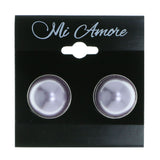 Mi Amore Clip-On-Earrings Silver-Tone/Purple