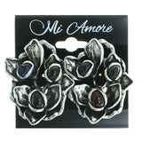 Mi Amore Clip-On-Earrings Silver-Tone/Multicolor