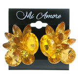 Mi Amore Clip-On-Earrings Silver-Tone/Orange