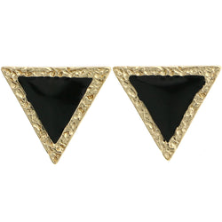 Mi Amore Post-Earrings Gold-Tone/Black