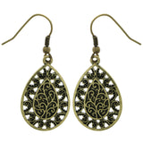 Mi Amore Filigree Dangle-Earrings Gold-Tone