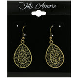 Mi Amore Filigree Dangle-Earrings Gold-Tone