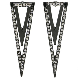 Mi Amore Triangle Dangle-Earrings Black