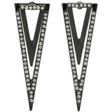 Mi Amore Triangle Dangle-Earrings Black