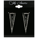 Mi Amore Triangle Dangle-Earrings Black