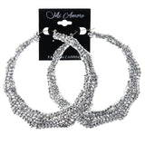 Mi Amore Hoop-Earrings Silver-Tone