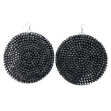 Mi Amore Dangle-Earrings Black/Silver-Tone