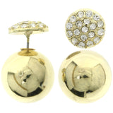 Mi Amore Reversible Ball Back Post-Earrings Gold-Tone