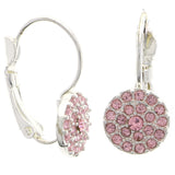 Mi Amore Dangle-Earrings Silver-Tone/Pink