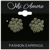 Mi Amore Post-Earrings Bronze-Tone/Gray
