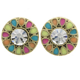 Mi Amore Post-Earrings Gold-Tone/Multicolor