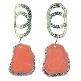 Mi Amore Textured Drop-Dangle-Earrings Gold-Tone/Peach