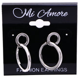 Mi Amore Drop-Dangle-Earrings Silver-Tone