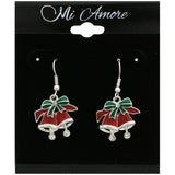 Mi Amore Holiday Bells Dangle-Earrings Silver-Tone/Red