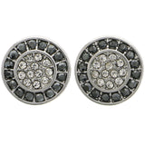 Mi Amore Post-Earrings Silver-Tone/Black