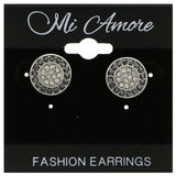 Mi Amore Post-Earrings Silver-Tone/Black