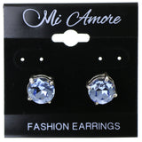 Mi Amore Post-Earrings Blue/Silver-Tone