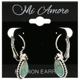 Mi Amore Faux-Turquoise Dangle-Earrings Silver-Tone/Blue