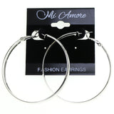 Mi Amore Hoop-Earrings Silver-Tone