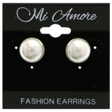 Mi Amore Stud-Earrings White